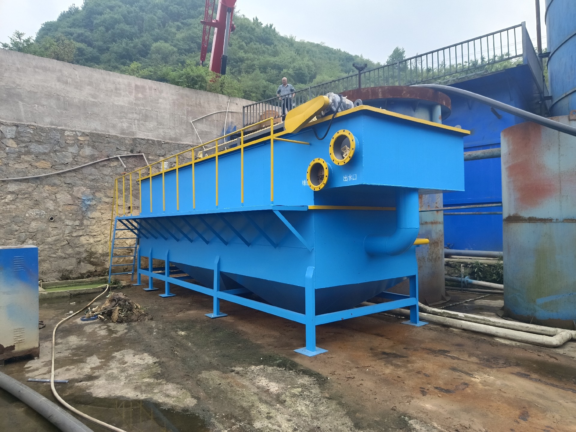 气浮机,高效气浮机,溶气气浮机,气浮机安装现场